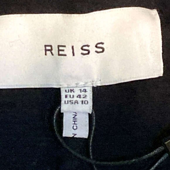NWT Reiss Navy Brooks Belted Wool Blend Coat -Sz 10 - Picture 9 of 12